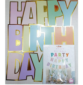 Birthday Letter Banner - Pastel