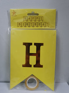 Medium Birthday Banner - Yellow