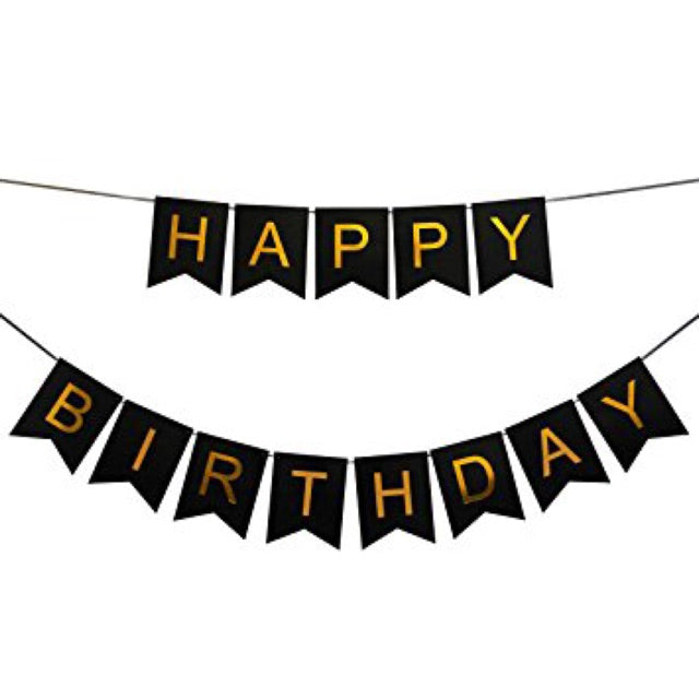 Large Birthday Banner - Black