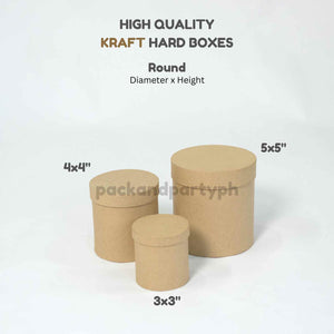 Round (Mini) Kraft Hard Boxes