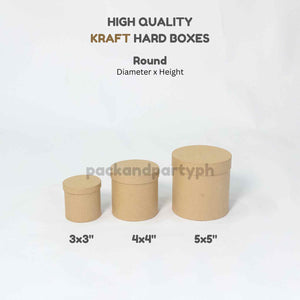 Round (Mini) Kraft Hard Boxes