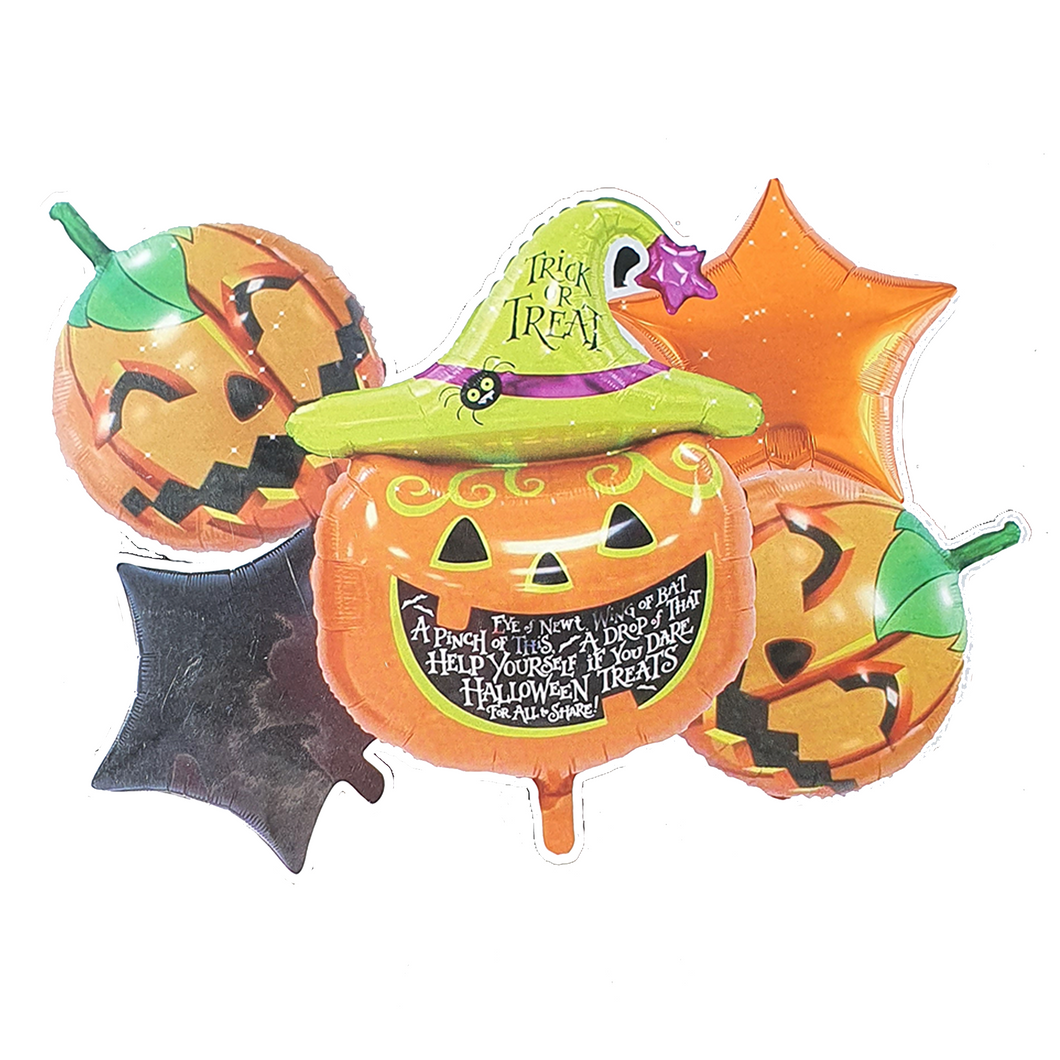 5 in 1 - Pumpkin in Witch Hat Set