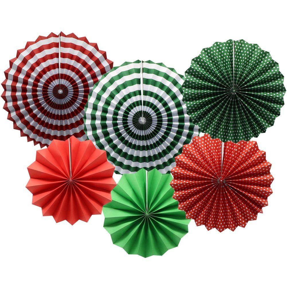 Party Fan Multicolor (Red/Green)