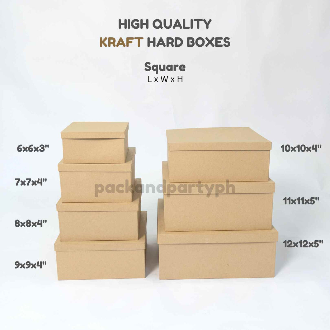 Square Kraft Hard Boxes