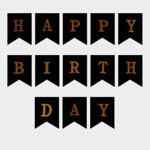 Load image into Gallery viewer, Medium Birthday Banner - Black
