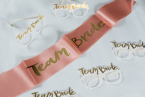 Team Bride Sash and Sunglasses Set