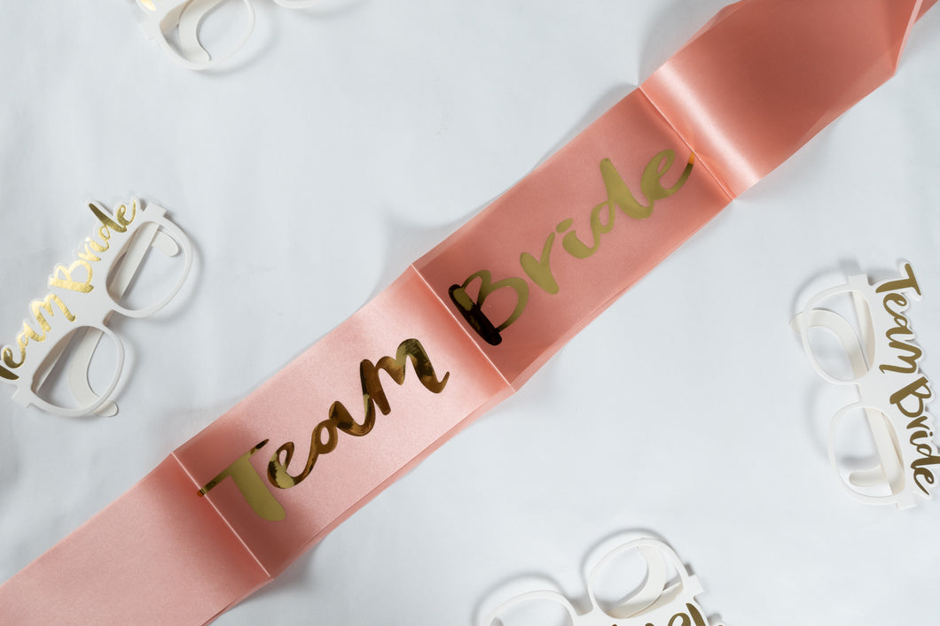 Team Bride Sash and Sunglasses Set