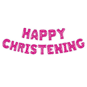 Christening Letter Foil 15" - Pink