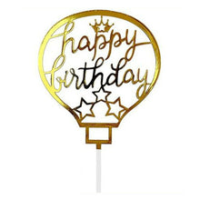 Load image into Gallery viewer, Acrylic Cake Topper - HBD Balloon
