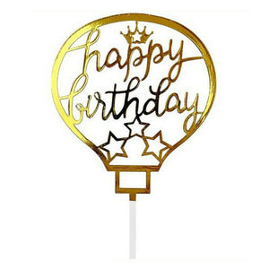 Acrylic Cake Topper - HBD Balloon