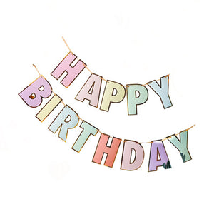 Birthday Letter Banner - Pastel