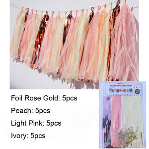 Tassel Garland - Rosegold and Peach Glam