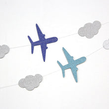 Load image into Gallery viewer, Bunting - Airplane and Clouds
