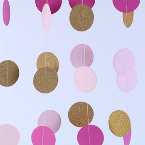 Bunting - Circles (Femme Pink and Gold)