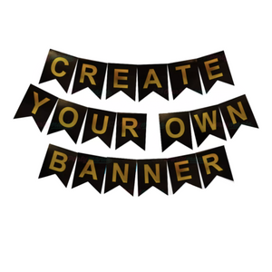 Custom Letter Card / Banner - Black