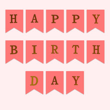 Load image into Gallery viewer, Medium Birthday Banner - Pink
