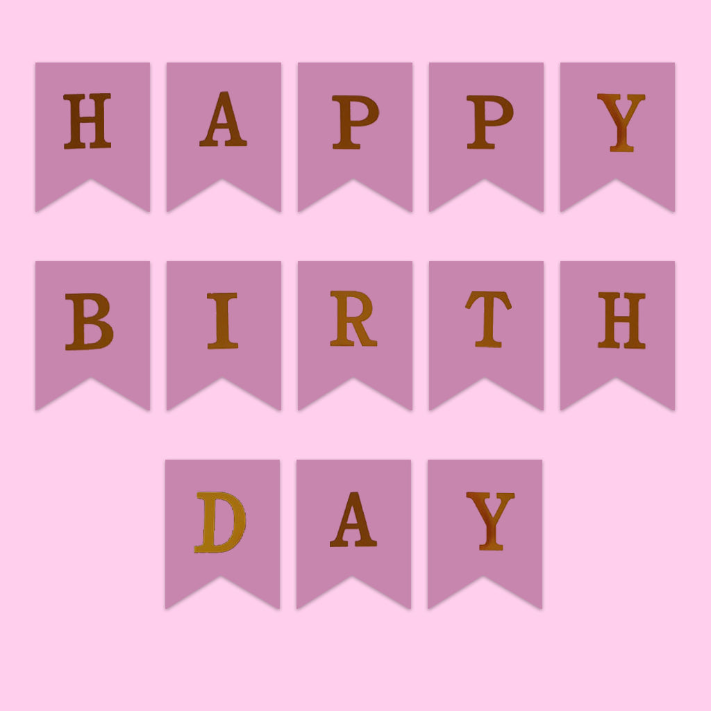 Medium Birthday Banner - Purple