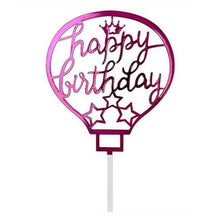 Load image into Gallery viewer, Acrylic Cake Topper - HBD Balloon
