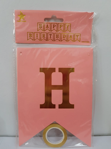 Medium Birthday Banner - Pink