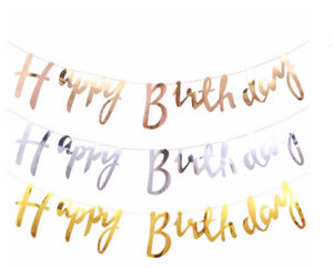 Birthday Letter Banner - Script Foil