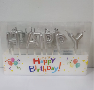 Letter Candle Silver