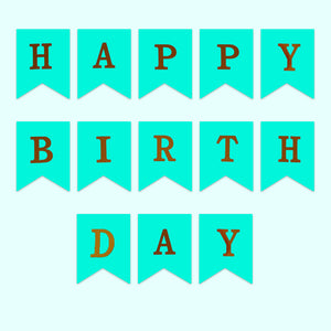 Medium Birthday Banner - Mint