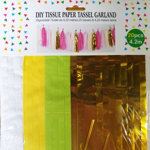 Tassel Garland - Tropical Greens