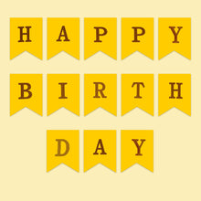 Load image into Gallery viewer, Medium Birthday Banner - Yellow
