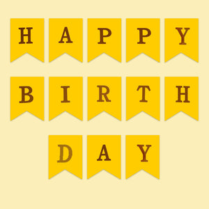 Medium Birthday Banner - Yellow