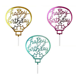 Acrylic Cake Topper - HBD Balloon