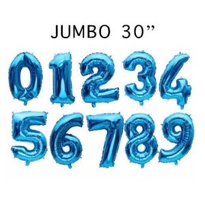 30" Foil Number - Blue