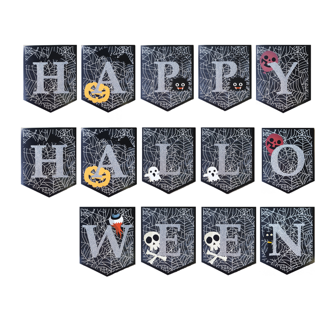 Happy Halloween Glitter Banner