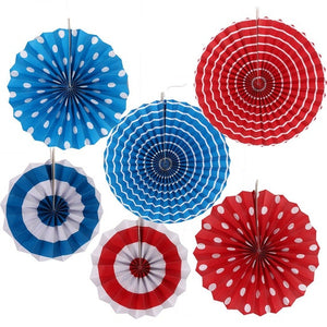 Party Fan Multicolor (Red/Blue)