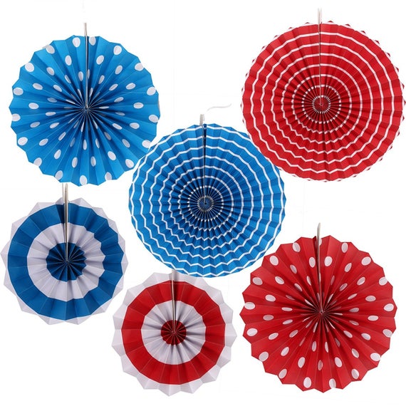 Party Fan Multicolor (Red/Blue)