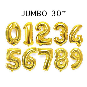 30" Foil Number - Gold