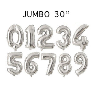 30" Foil Number - Silver