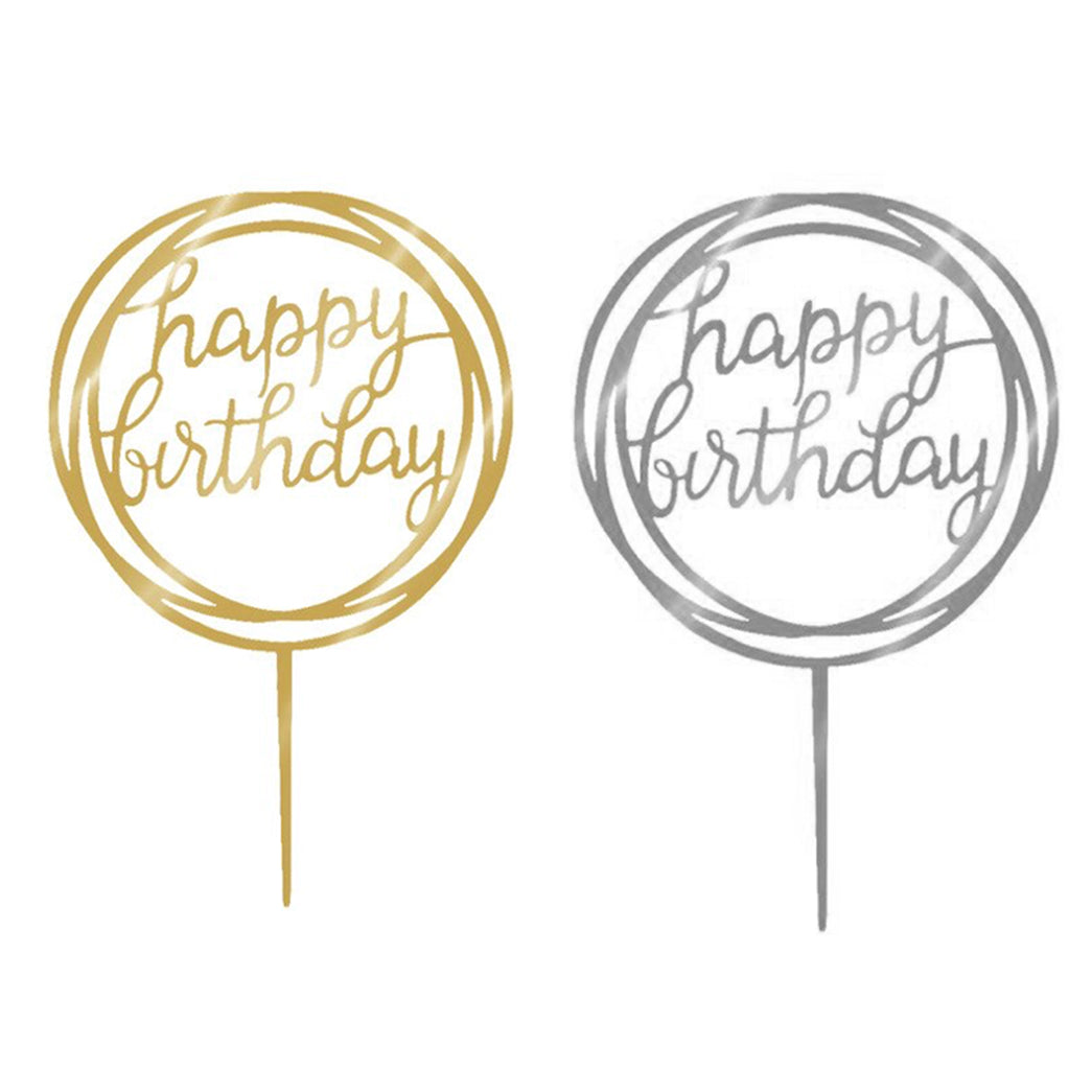 Happy Birthday Cake Topper - Modern Script - Pomp & Revel